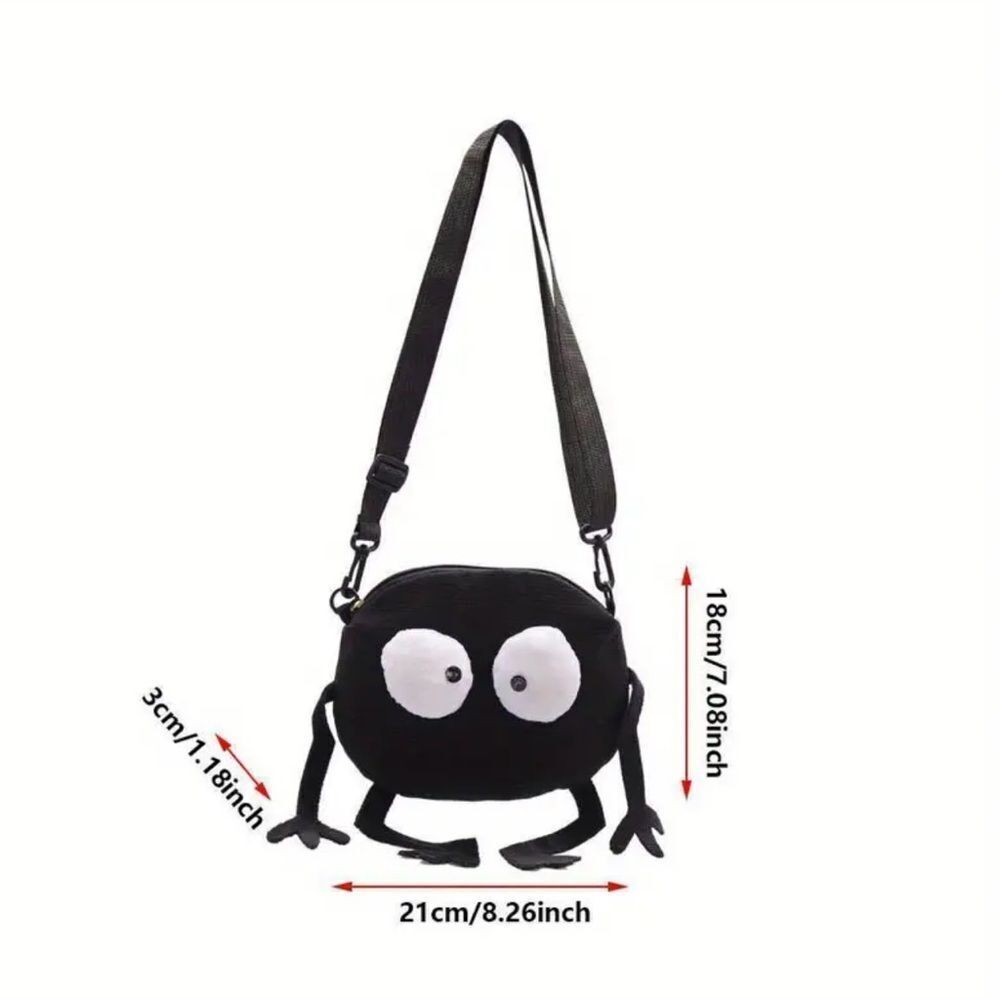 Black and White Cartoon Character Crossbody Bag - Picture 3 of 8